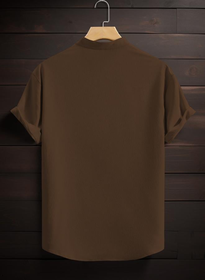 تايك تو قميص بأكمام قصيرة وياقة ماندارين - Image 2